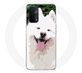 Coque pour Oppo A74 5G Samoyède Blanc Race de chiens