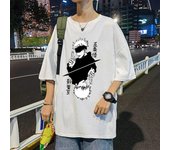 Camiseta de algodón para hombre, moda Jujutsu Kaisen Satoru Gojo, camisetas gráficas de Anime, camisas para mujer, ropa de manga corta con cuello redondo para hombre XXXL