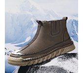Botines de hombre Zapatos de felpa Zapatos casuales Otoño e invierno Tallas grandes 39-46 39 negro
