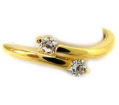 Anillo 'Câlin' chapado en oro 52