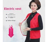 Chaleco calefactable para mujer - Forro polar de cordero afelpado, algodón grueso y cálido para mamás, otoño/invierno XXL