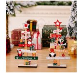 Adornos de madera resistentes y respetuosos con el medio ambiente, árbol de Navidad, decoración navideña, mesa DIY, adorno de árbol de madera One Size
