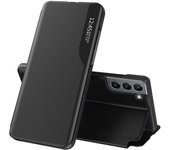 Funda de piel ecológica con tapa y función atril para Samsung Galaxy S22+ (S22 Más) Negro