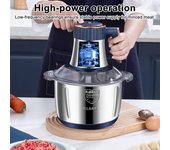 Picadora de Carne Eléctrica 5L Picadora de Carne de Gran Capacidad Velocidad Ajustable Multiusos Picadora de Carne y Verduras Procesador de Alimentos UK verde