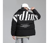 Chaqueta de pan para hombre Chaqueta de plumón de invierno Abrigo cálido engrosado Abrigo de plumón con estampado de letras M