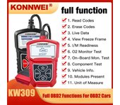 KONNWEI KW309 OBDII escáner lector de código de error del motor ELM327 escáner automotriz OBD2 escáner OBD de coche herramientas de diagnóstico de reparación negro