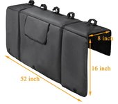 Almohadilla para portón trasero para bicicleta de montaña, camioneta, almohadilla protectora para portón trasero, lleva hasta 5 bicicletas con 2 negro