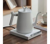 Hervidor eléctrico de cuello de cisne de 1000 ml, cafetera manual con control inteligente de temperatura, tetera de boca fina, jarra para hervir agua, 220 V EU negro