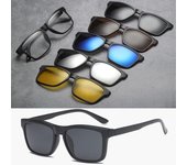 Montura de gafas con 5 piezas (magnéticas) Gafas de sol polarizadas Lentes Gafas deportivas