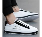 Zapatos de lujo para hombre, zapatos casuales de cuero, zapatos planos transpirables para caminar, nuevos zapatos de moda con cordones, zapatillas de diseñador para hombre, zapatos de hombre 39