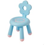 Silla de aprendizaje para bebés, taburete bajo, muebles ergonómicos para niños, banco pequeño, asiento grueso para interiores y exteriores. azul