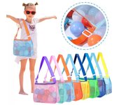 Bolsa de playa de malla portátil, bolsa de lavado, bolsa de baño, bolsa de baño, bolsa de viaje transparente para artículos de tocador 1pcs（Color Random） azul