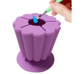 Nueva caja de almacenamiento de silicona para recolector de residuos de vinilo, caja de almacenamiento de desechos de desmalezado de escritorio para accesorios de trazador de herramientas Cricut para manualidades de bricolaje azul