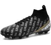Zapatos de fútbol 31-48 Zapatos de fútbol para niños Botas de fútbol Deportivas con Clavos Largos para Hombres Botas de fútbol Deportivas Juveniles de Gran tamaño 31 blanco