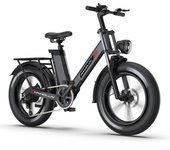 1000W motor 48V17AH detachable battery 20 * 4.0-inch tire Bluetooth APP connection disc brake electric bicycle negro