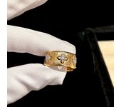 Anillo abierto hueco con encaje de lirio blanco Buccellati Anillo de dedo índice avanzado delicado oro
