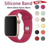 Correa de silicona suave para Apple Watch Series 6 SE 5 4 3 2 1 38MM 42MM correa de goma para iWatch 4/5 40MM 44MM 38mm or 40mm
