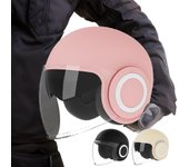 Casco de motocicleta de doble lente, gorra de seguridad para bicicleta, antideslumbrante, adorable casco de seguridad ultraligero para bicicleta, scooter, ATV, UTV. negro