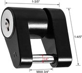 Bloqueo de enganche de remolque automático de 14 pulgadas, color negro, para RV, camión, barco, remolque, coche, caravana negro