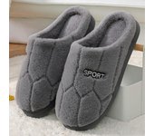 Pantuflas cómodas de suela gruesa para hombres y mujeres, zapatillas de casa cálidas antideslizantes para interiores y invierno 40-41 gris