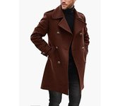 Abrigo de lana de otoño e invierno de gran tamaño para hombre, abrigo de lana multicolor. S