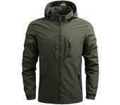 Chaqueta cortavientos informal fina de secado rápido para hombre de otoño e invierno L caqui