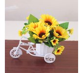 Juego de flores artificiales flotantes: Adornos florales de seda y plástico para mesas de centro y vitrinas de vinos