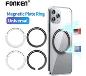 Fonken para anillo de placa magnética Magsafe, pegatina de Metal Universal, soporte, cargador inalámbrico, hoja de placa de Metal para soporte magnético para coche Style A blanco