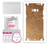 apgo Protective Skin Sticker for the back+sides compatible with Samsung Galaxy S8 Plus, Full Wrap Film, Foil, Vinyl - Pattern Rusty Copper