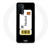 Coque pour Oppo A74 5G Billet d'avion Madrid Espagne