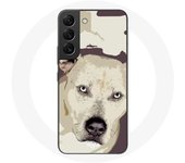 Coque pour Samsung Galaxy S21 FE Chien de Pitbull Blanc