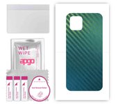 apgo Protective Skin Sticker for the back compatible with Samsung Galaxy A03, Wrap Film, Foil, Vinyl - Pattern Carbon Chameleon CAKA1
