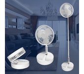 Ventilador de suelo telescópico plegable recargable por USB, Mini ventilador de mesa silencioso de verano para estudiantes, refrigerador para dormitorio y oficina