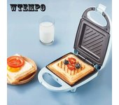 Máquina de sándwich multifuncional para el hogar, máquina de desayuno de comida ligera, fabricante de hamburguesas, sartén eléctrica para hornear, máquina de horno para prensar tostadas azul