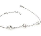 Les Trésors De Lily [K9580] - Brazalete de plata 'Sissi' blanco - 6 mm blanco