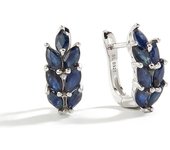 Pendientes de zafiro azul 2023 Natural, piedras preciosas, joyería fina de Plata de Ley 925 para mujer, regalo de cumpleaños M azul