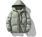 Chaqueta acolchada de algodón de invierno para hombre, ropa de pan con capucha para parejas, chaqueta acolchada de algodón gruesa, chaqueta acolchada de algodón informal holgada, abrigo cálido M