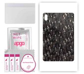 apgo Protective Skin Sticker for the back compatible with Huawei MatePad Air, Wrap Film, Foil, Vinyl - Pattern Carbon Black Pixel