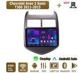 Radio para coche con Android Carplay para Chevrolet Aveo 2 Sonic T300 2011-2015, reproductor multimedia, unidad principal, estéreo, navegación GPS, BT, WIFI, 4+64 GB 1+16GB