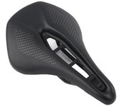Cojín de asiento de bicicleta de cuero sintético negro duradero para bicicleta de montaña y carretera