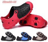Sandalias de verano para hombre, zuecos, zapatillas de playa informales, zapatillas huecas antideslizantes, zapatos de agua, sandalias de natación unisex, zapatos acuáticos descalzos, chanclas para el hogar 40 rojo