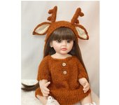 Betty-Muñeca de bebé Reborn de 55CM, cuerpo completo de silicona, impermeable, niño niña, juguete realista de tacto suave