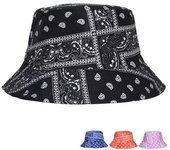 Sombrero de pescador con flores retro, sombrero de lavabo plegable de moda urbana, sombrero para el sol personalizado de doble cara, sombrero para exteriores average size