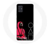 Coque pour samsung galaxy A71 Squid Game Masques Triangle carré et Cercle