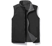 Otoño Invierno Polar Chaleco para hombre Chaqueta Casual Cálido Grueso Grande Alto Chaleco sin mangas para hombre Chaleco suelto XXL azul marino