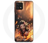 Coque Maniacase pour Samsung Galaxy A22 5G Demon Slayer Nezuko 3D art anime Manga