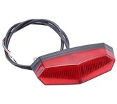 Lámpara de bicicleta eléctrica de 12 V-80 V, resistente al agua, luces traseras LED de advertencia de seguridad para patinetes eléctricos, accesorios para conducción nocturna. rojo