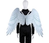 Disfraz de Halloween con alas de ángel para niños, disfraz de hada con alas de ángel blancas y negras, disfraces de Navidad para niños y niñas for children