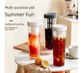 Cafetera y tetera de gran capacidad para café y té frío con función de goteo de hielo