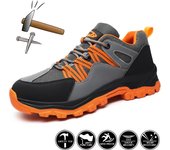 Zapatos de seguridad antigolpes y antipuñaladas para hombre, botas, zapatos de trabajo transpirables y resistentes al desgaste, zapatos de trabajo para exteriores para hombre, zapatillas indestructibles 36